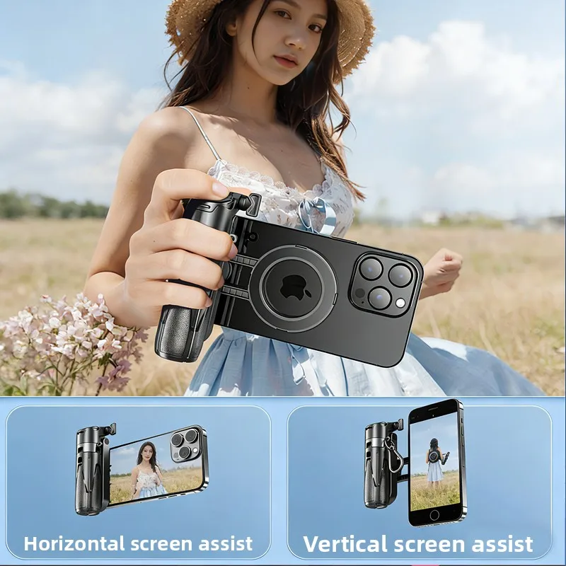 Bastone magnetico per selfie per cellulare, anti-vibrazione, retrattile, mini bastone per selfie, supporto fotografico portatile da viaggio - Image 3