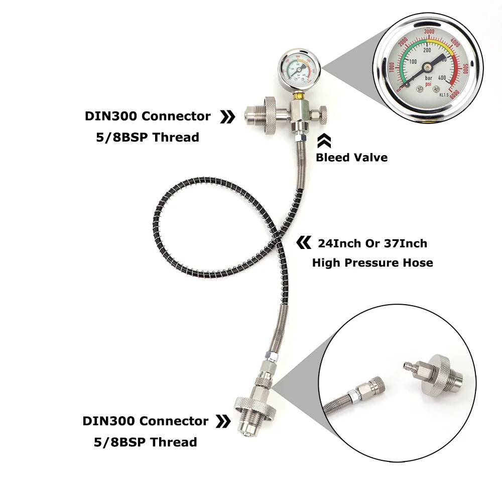 DivingScubaDin300CylinderDecantingEqualisingPressureWithQuick
