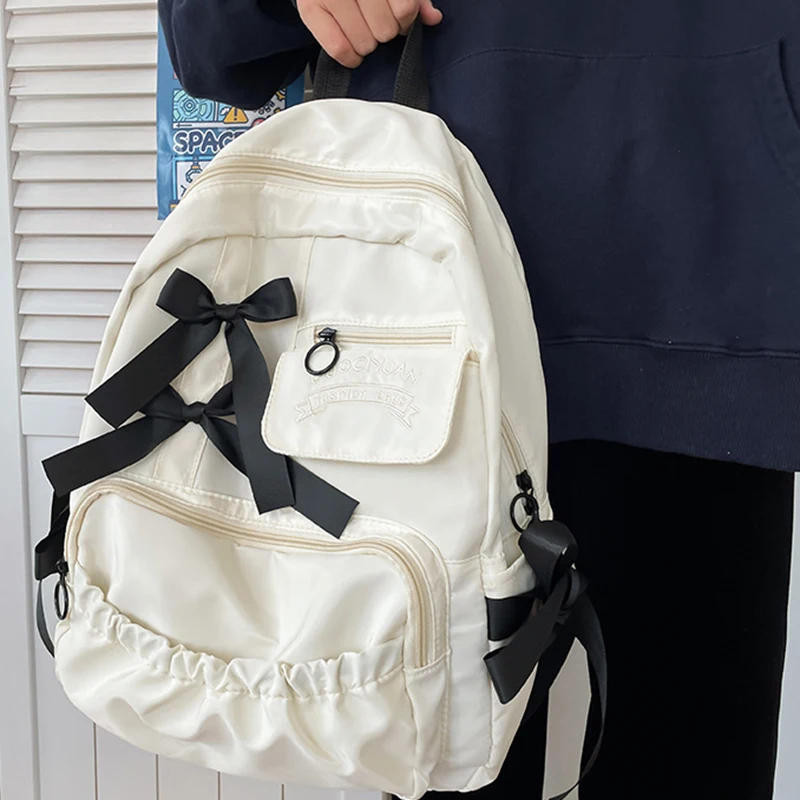 Backpacks Cute Backpack Women School Backpack for College Students College Style Bowknot Personality Kawaii Bags for Women Girls