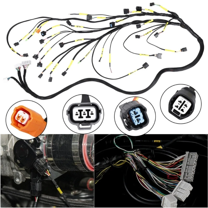 

Suitable for K-Swap K20-K24 K-Series EK-EG EP3 2001-2005 Engine Conversion Harness Flexible Swap-Conversion Wiring J60F
