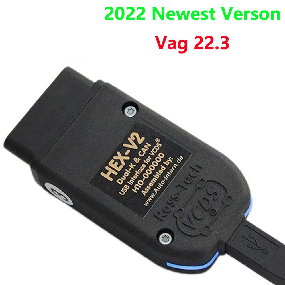 2022 последняя версия VAGCOM 22 3 HEX CAN USB интерфейс для VW AUDI Skoda Seat AGCOM 21 9 многоязычный