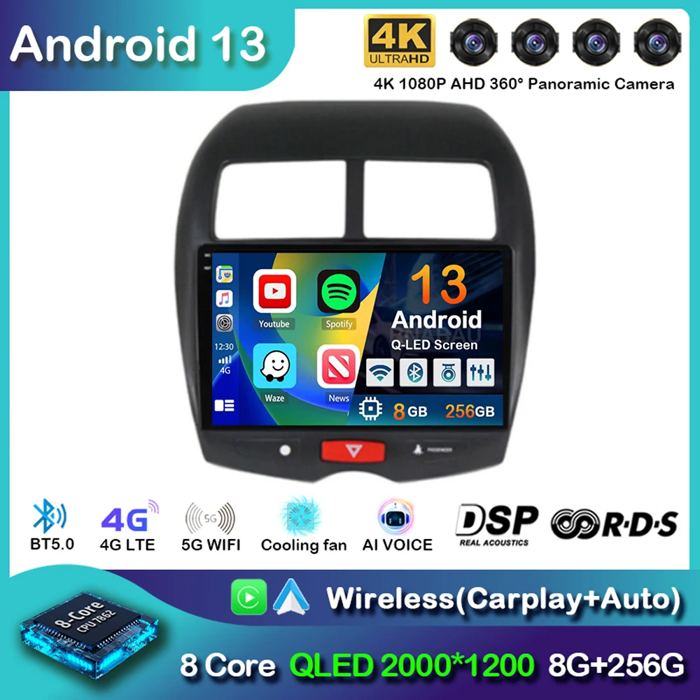 

Android 13 Carplay For Mitsubishi ASX 1 2010 2011 2012 2013 2014 2015 2016 GPS Car Radio Multimedia Video Player 2din DVD Stereo