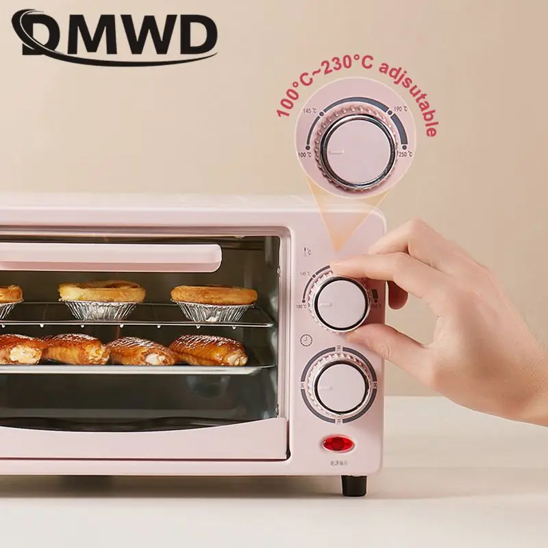 Mini Electric Oven 12L Capacity Household Multi-functional Backing Tool Double trays Temperature adjust With timer Knob control 2