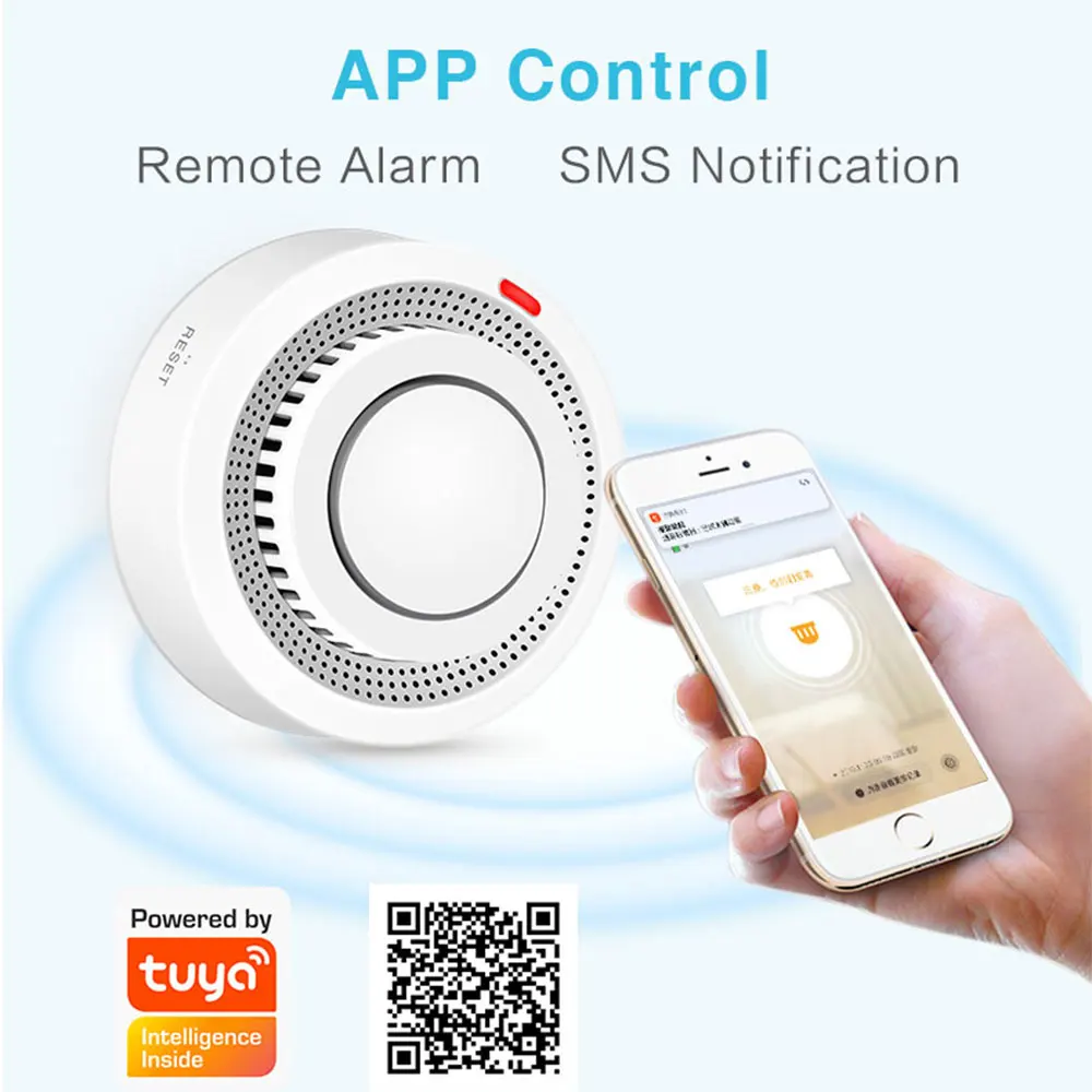 Smoke Alarm Tuya WiFi Zigbee Smoke Detector Alarm Sensor Smart Home Security Fire Protection Smart Life APP Work With Alexa Google Assistant