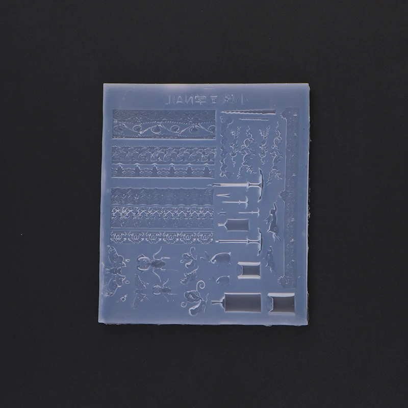 3D Silicone Fantasy French Lace Nail Mold Transparent Butterfly Manicure Template DIY Nail Art Decoration Tools