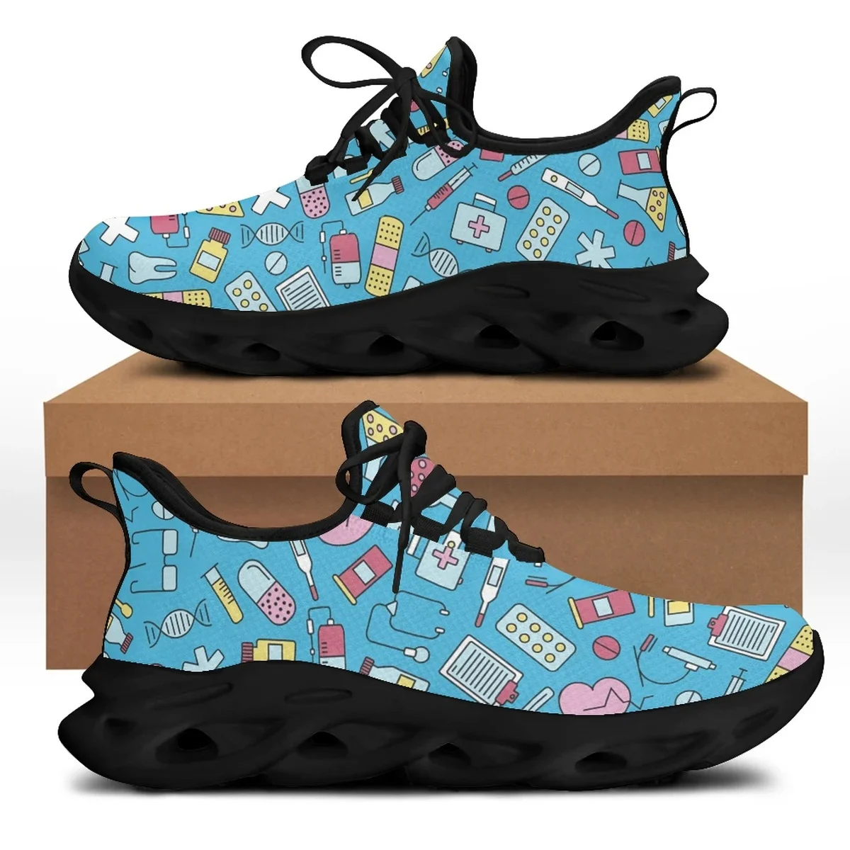 Brand Dental Nurse Print Sneakers Casual Per Le Donne Comode Scarpe Basse Ad Aria Femme Lace Up Zapatos 