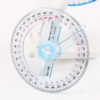 Hot Sale Circular 10cm Plastic 360 Degree Pointer Protractor Rulers Angle Finder for Student Stationery Gift Protractor 2023 New 2