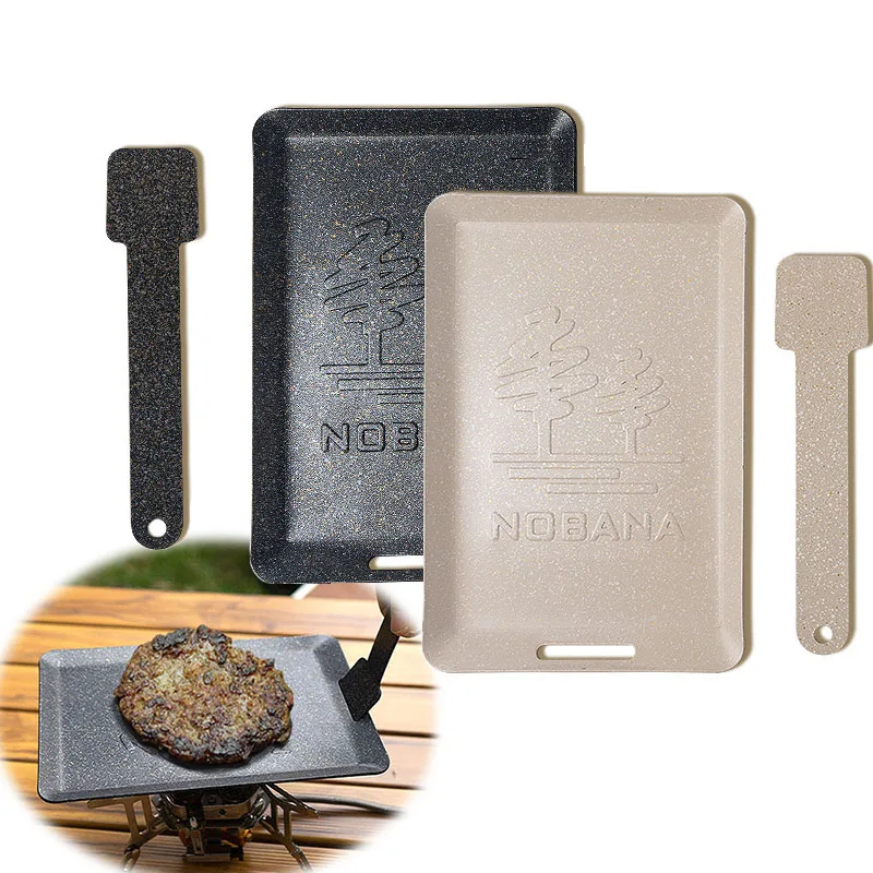 

Mini Outdoor Grilling Pan Camping Picnic Non-stick BBQ Roasting Steak Frying Pan Wok Medical Stone Korean Barbecue Grill Plate