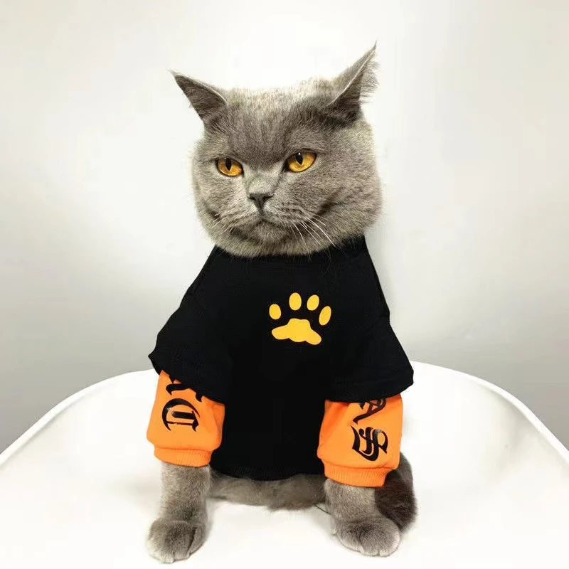 

Одежда для домашних животных, зимний теплый летний свитер для кошек, костюм для кошек, толстовки, одежда для щенков и собак, мягкие дышащие т...