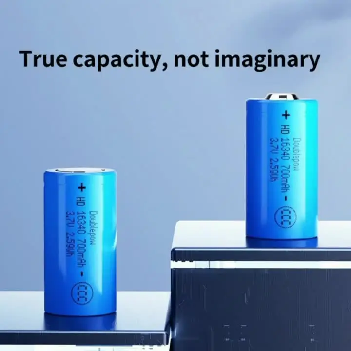 Литиевый аккумулятор 16340 CR123A 700 мАч с зарядным устройством