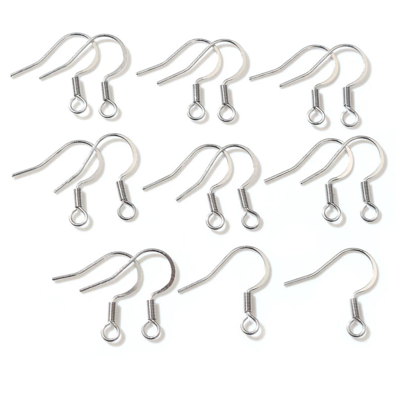 (Nie Verblassen) 100 teile/los 20x16mm Edelstahl DIY Ohrring Erkenntnisse Spangen Haken Schmuck Machen Zubehör Earwire -W4-50