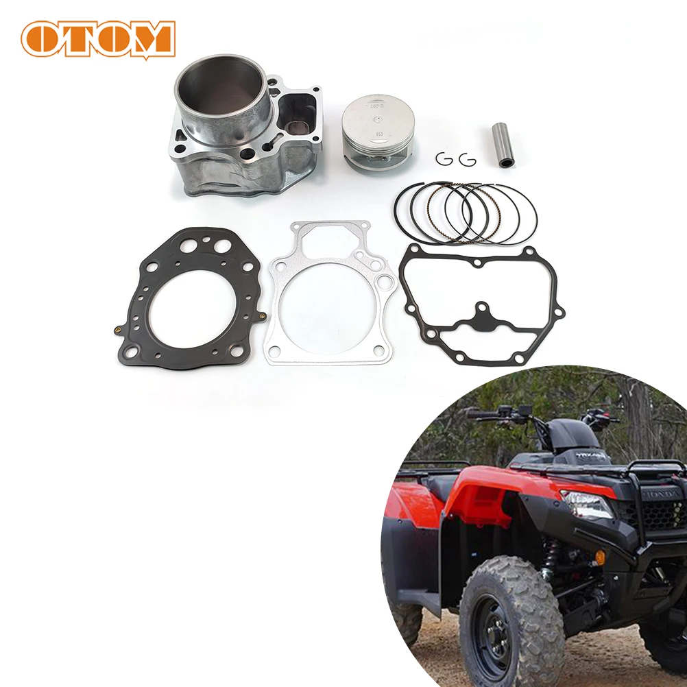 Otom Moto 86Mm Cilindro Pistone Guarnizione Top End Kit Muslimah Per Honda Atv Rancher Trx420 2X4 4X4 Quad Bike Buggy Parts
