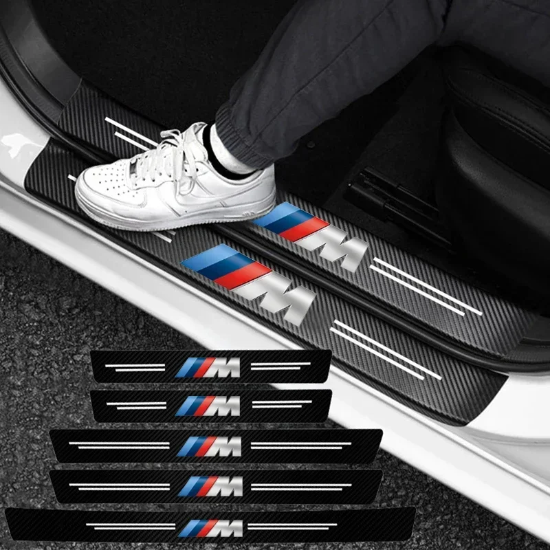 BMW M E28 E90 F30 F10 X2 X3 X4 X5 X6 X7 F20 E46 E60 밸브 1/4/5개 가죽 자동차 도어 실 프로텍터 카본 파이버 실 스트립