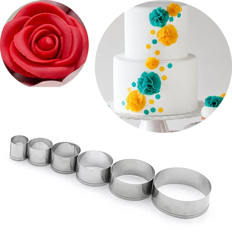 Stainless Steel Round Polymer Clay Cutter Molds Pottery Ceramic Cutting Mould Diy Tools 5Pcs/Set