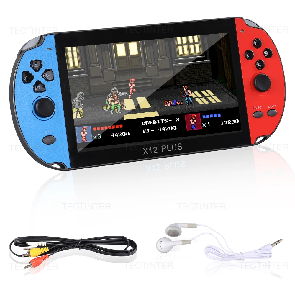 Lettore Di Giochi Portatile Retrò 10000 Giochi Integrati Gioco Arcade X7/X12 Plus Console Portatile Audio Video Console Di Gioco Uscita Av