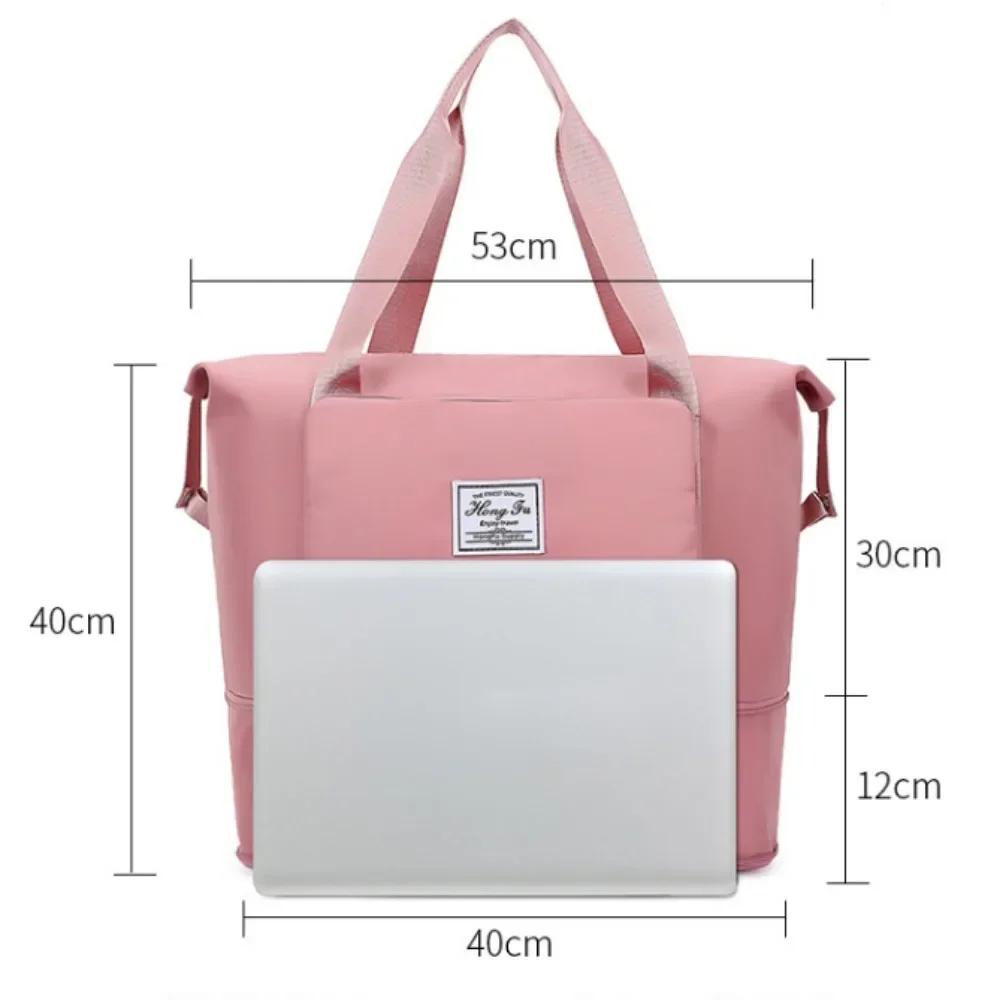 Travel Bags Leisure Bag Canvas Tote Bag Fashion Fitness Travel Bag Dry Wet Separation Folding Tote Bag Large Capacity Waterproof Outdoor Storage