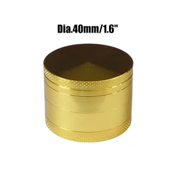 Premium Aluminium Alloy Herb Grinder - 4-Layer Spice Crusher Tool (40mm Golden)