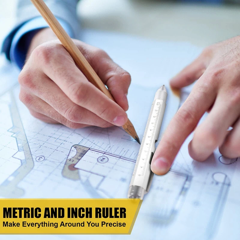 아빠용 멀티 툴 펜, LED 조명, 스타일러스, 스크루 드라이버, 오프너, 눈금자, 남자친구용 레벨 선물, 9 in 1, 6 개