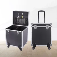 Aluminum Alloy Flight Case Audio Packaging Storage Transportation Portable Professional Complete Tools Boxes with Wheels Trolley 1