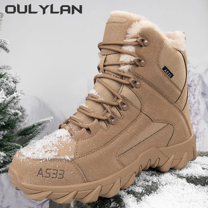 

Outdoor Military Combat Boots for Men Women Tactical Boots Winter Warm Camping Snow Boots Fashion Army Desert Hiking Sneakers