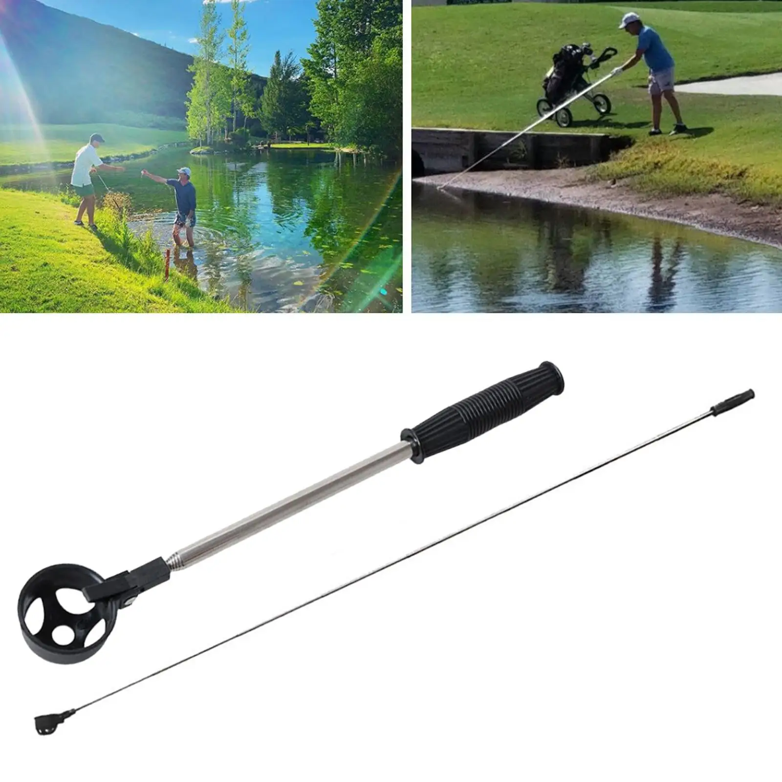 골프 공 리트리버 스테인레스 스틸 액세서리 확장 가능한 골프 공 픽업 휴대용 ..