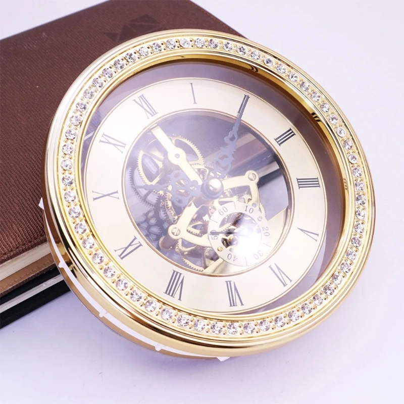 

Roman Numeral Clock Movement with Crystal Gold Insert Clock Repair Replacement 148mm DIY Watchmaker Parts Tool Crafts