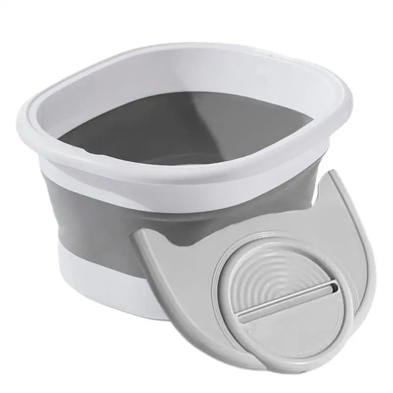 

Collapsible Foot Bath Basin Large Capacity Multi-use Foot Soaking Tub With Handle Durable Plastic Foot Bucket With Massage