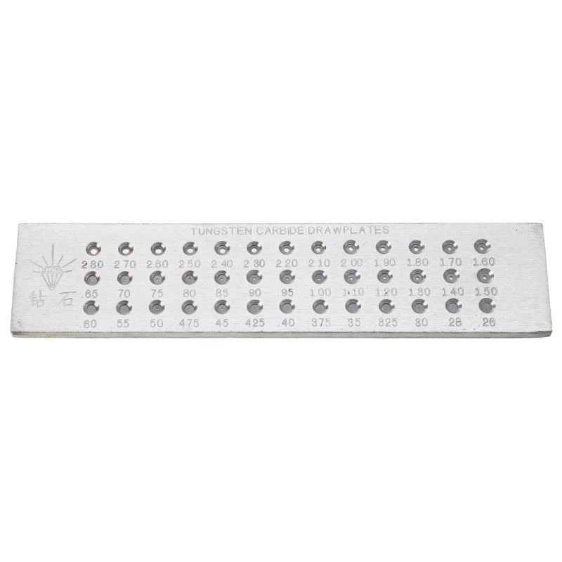 JU64 39 Holes 0.26-2.80mm DIY Wire Drawplate Steel Jewelry Wire Round ...