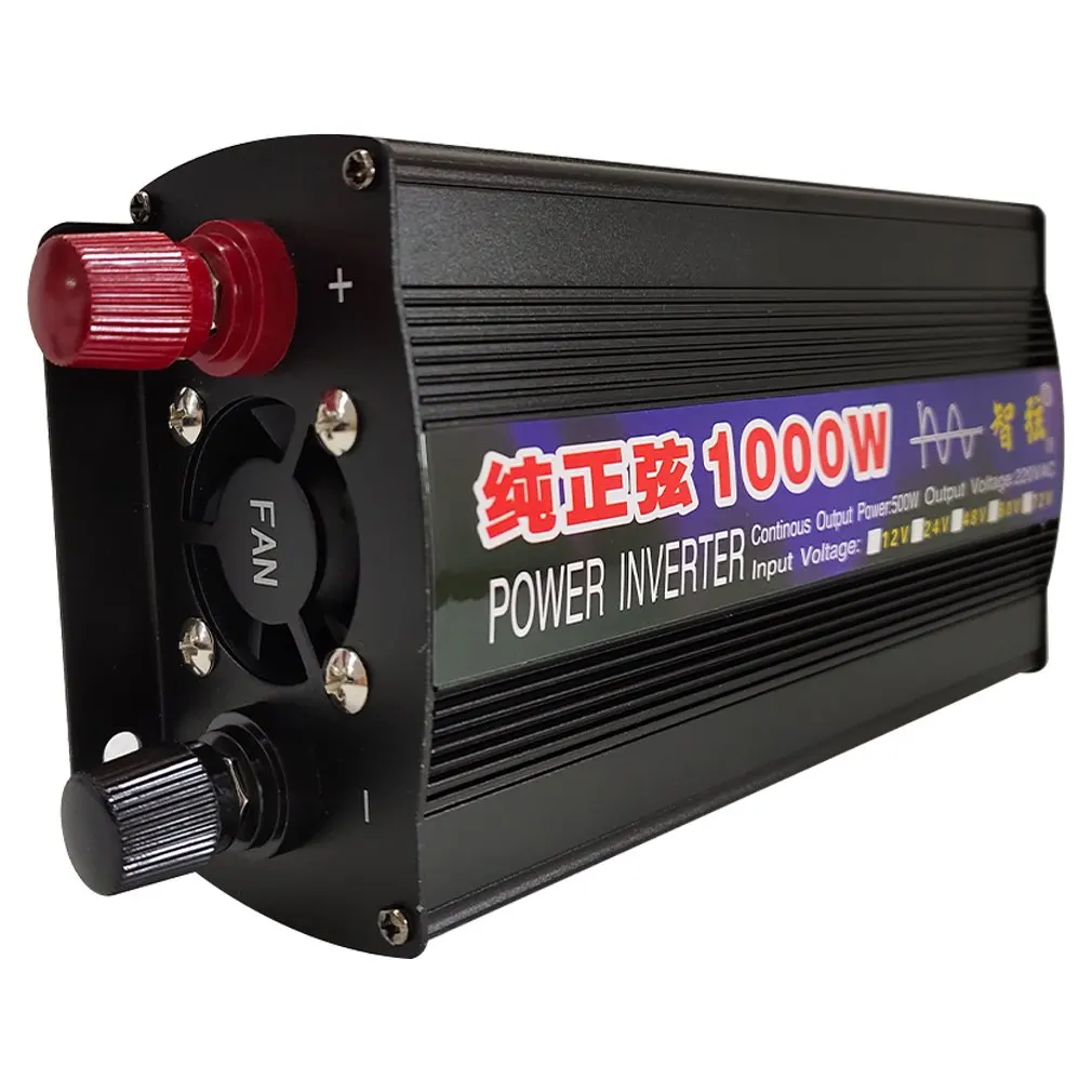 

1000W Pure Sine Wave Inverter Intelligent String Inverter Car Converter Adapter Car Inverter With Digital Display Dropshipping