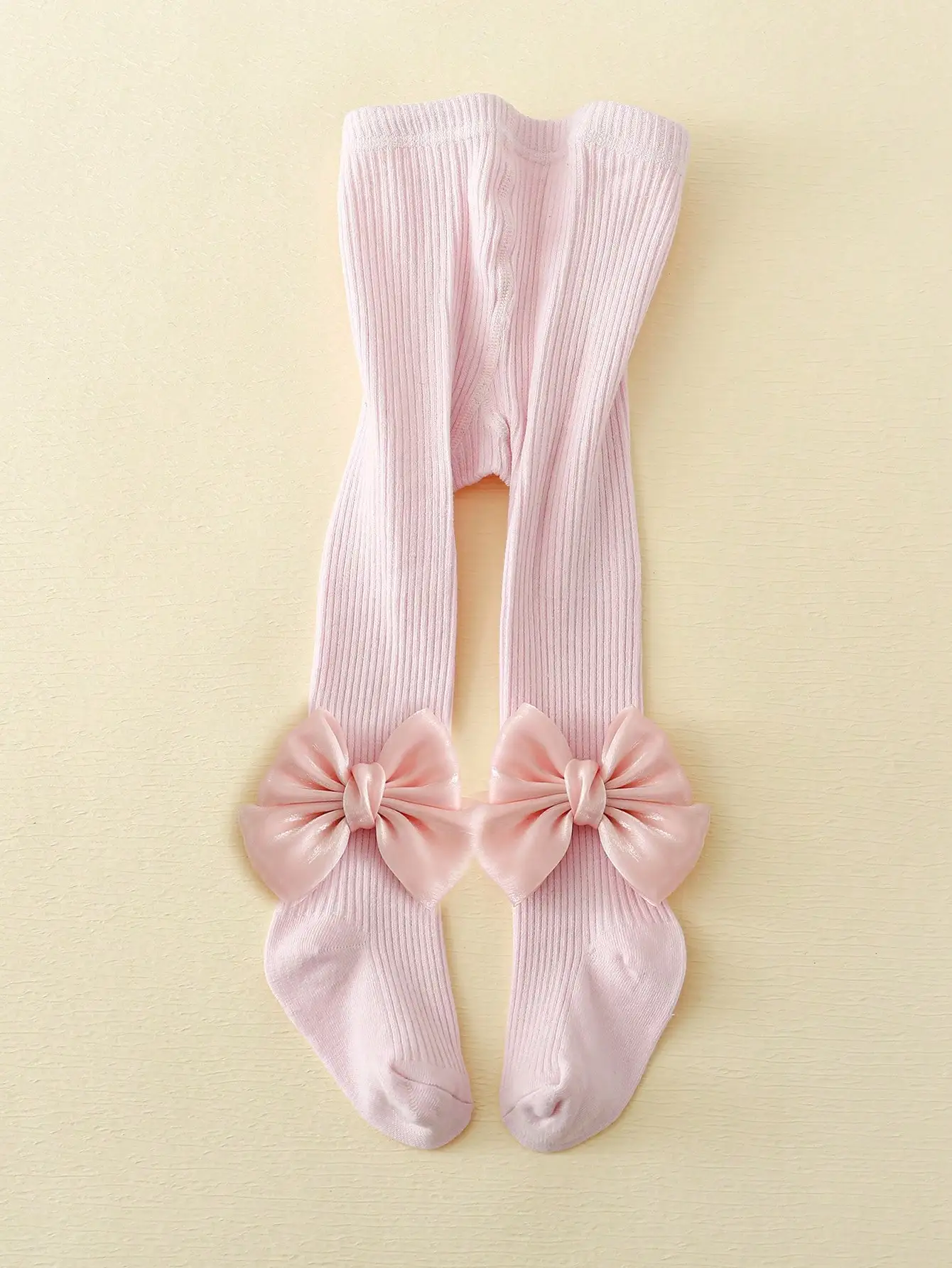 3pairs Toddler Girls Bow Decor Tights