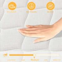 SKSBTF 160/180x200 см карманный пружинный матрас 25 см толстый матрасы из пены с эффектом памяти тихий сон зоновая поддержка пара коврик для двуспальной кровати — изображение 4