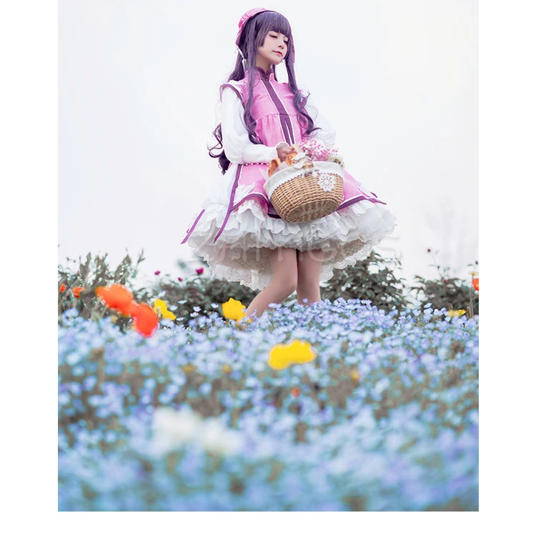 Anime Cardcaptor Sakura Cosplay Kostüm Tomoyo Dadouji Lila Lolita Kleid Karneval Halloween für Frauen 13