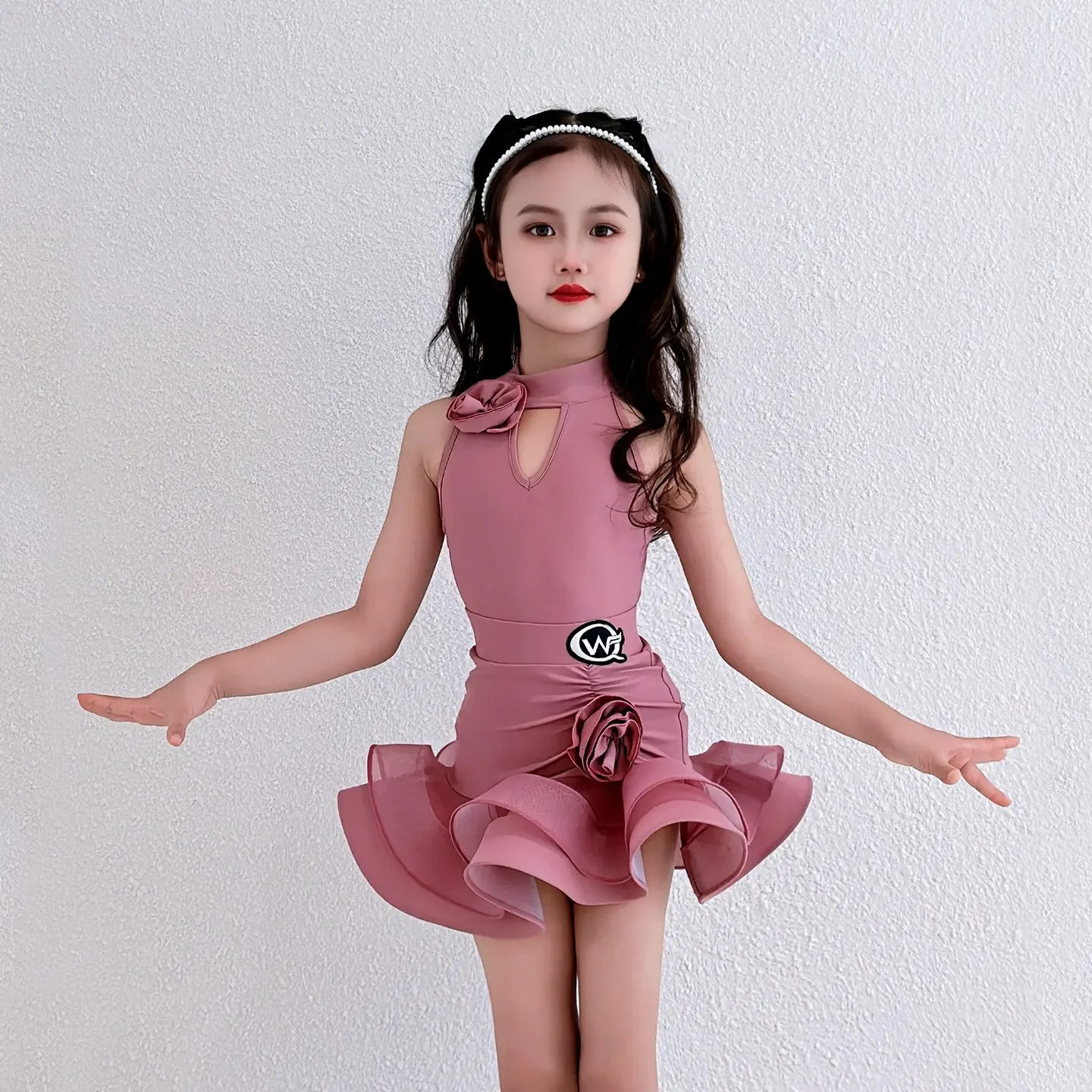 Fashion Latin Dance Competition Dressses Children Performance Dancing  Costumes Girls Sleeveless Latin Dance Dress - AliExpress 200000532