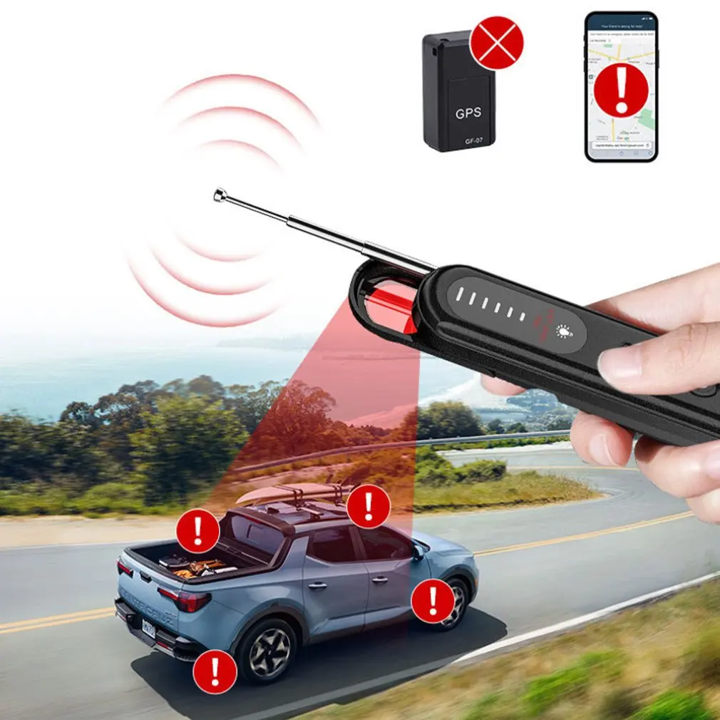 RF Signal Hidden Camera Detector Anti Spy Candid Pinhole Camara Magnetic GPS Locator Wireless Audio GSM Bug Finder Scanner