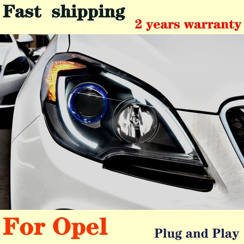 

Автостайлинг для Opel MOKKA 2013-2015 фара для Buick Encore светодиодный ная фара DRL линза двойной луч Биксеноновые автомобильные аксессуары