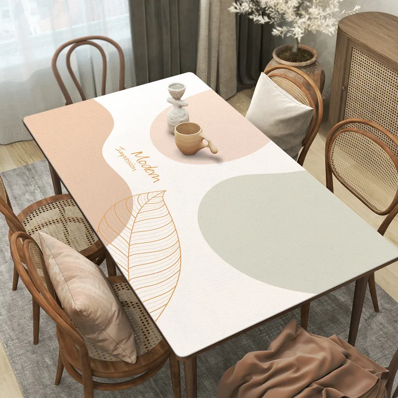 ModernPuLeatherTableClothOilproofTableCoversPlacematsTextiles