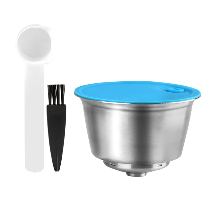 Capsula Riutilizzabile Per Dolce-Gusto, Filtro Per Caffè In Acciaio Inossidabile Per Promozione Nescafe/Dolce-Gusto Set (Con Cucchiaio E Pennello)