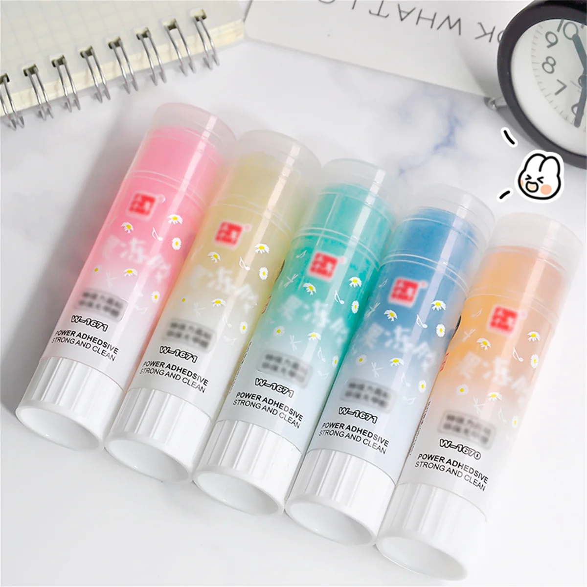 3/6/12pcs transparent jelly stick with stronger safety and stickiness, suitable for handmade use in school office stationery 2