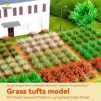15pcs 8mm 10mm Miniature Flower Ho Diy Model Making Grass Tuft Cluster Garden Decoration Military Scene Materials for Diorama 1
