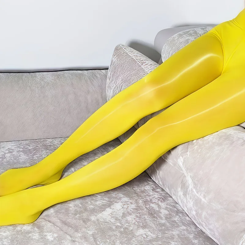 Plus Size Yellow Oil Slick Tights Image 5