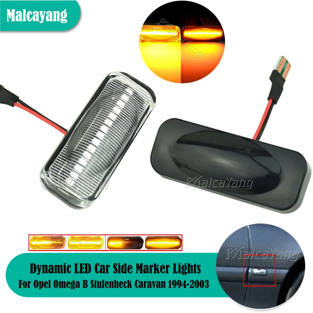 2Pcs Dynamic Led Side Marker Lights Ripetitore Luci Di Segnalazione Car Styling Per Opel Omega B Stufenheck Caravan 1994 1995-2003