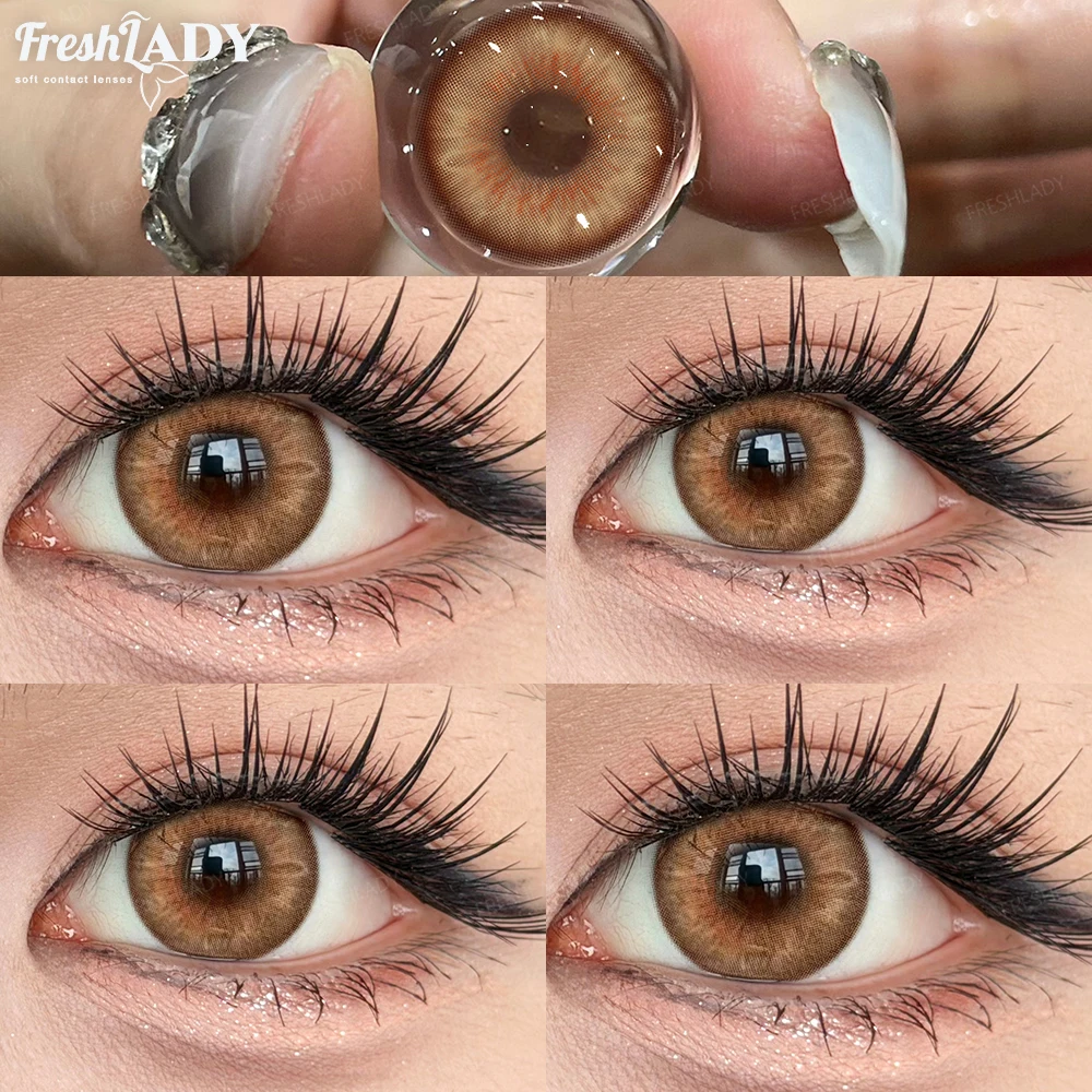 Cleopatra Series Natural Brown and Green Colored Contact Lenses - Soft, Yearly Wear