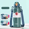 GIANXI 1000ml Spring Cap Large Capacity Vacuum Cup 316 Stainless Steel Coffee Cup Portable Outdoor Sports Water Bottle 2