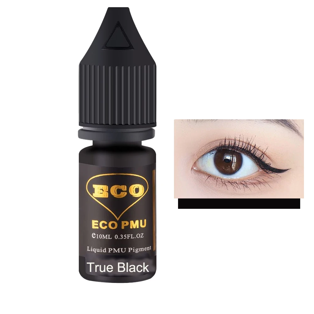 ECO PMU Fast Coloring Liquid Eyeliner Black Permanent Makeup Ink