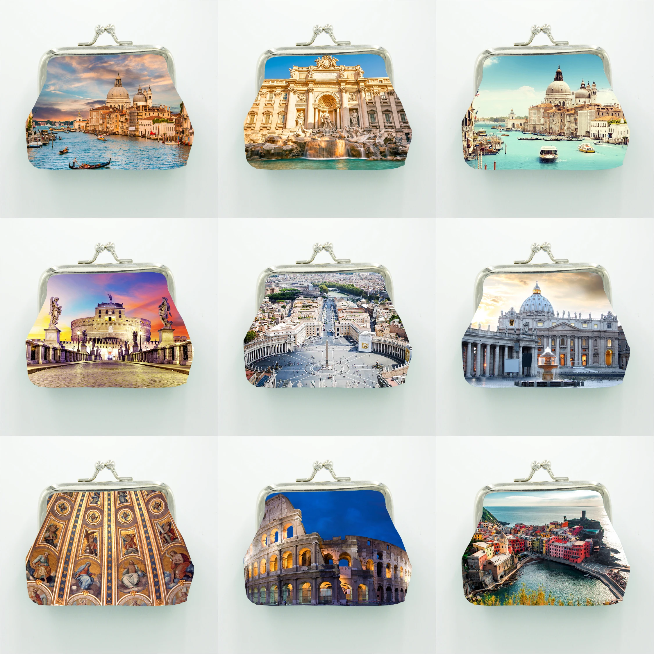 Customised PU Leather Coin Purse, 4 inch, Full colour printing, Customer's Logo or Pattern or Design
