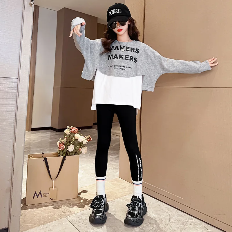 https://ae01.alicdn.com/kf/S5bfb78366f614c4696b99e1f37a5ec945/Teenage-Girls-Clothes-Set-Fake-Two-Pieces-Sweatshirt-Leggings-Outfits-Children-s-Costumes-Autumn-2023-New.jpg