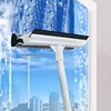 1pc Squeegee Window Cleaner 2 in 1 Retractable Pole Cleaning Window Brush Glass Squeegee Cleaning Tool for Car Shower Glass Door 1