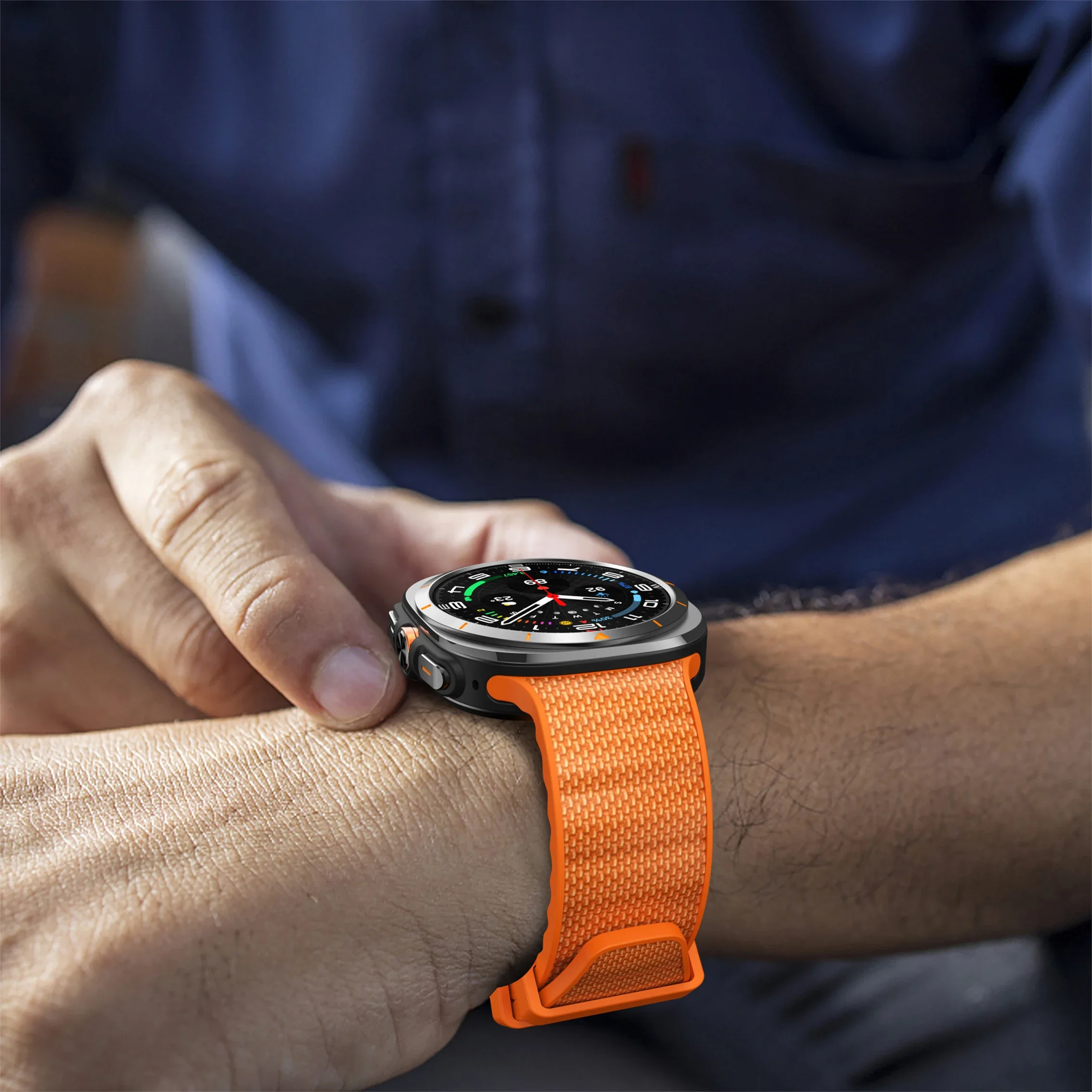 Premium Silicone and Nylon Sport Band for Smart Watches - Compatible with 47mm Cases