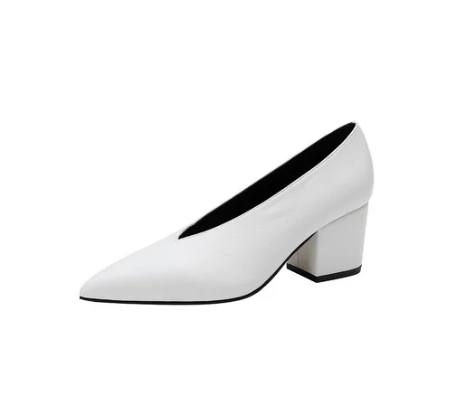 White Chunky Heel