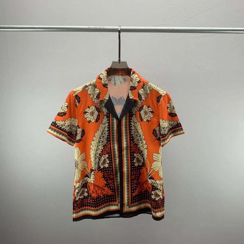 

Fashion Print Streetwear Short Sleeve Dress Shirt 2023 New Men's Casual Shirts High Quality Men's Clothing camisas y blusas